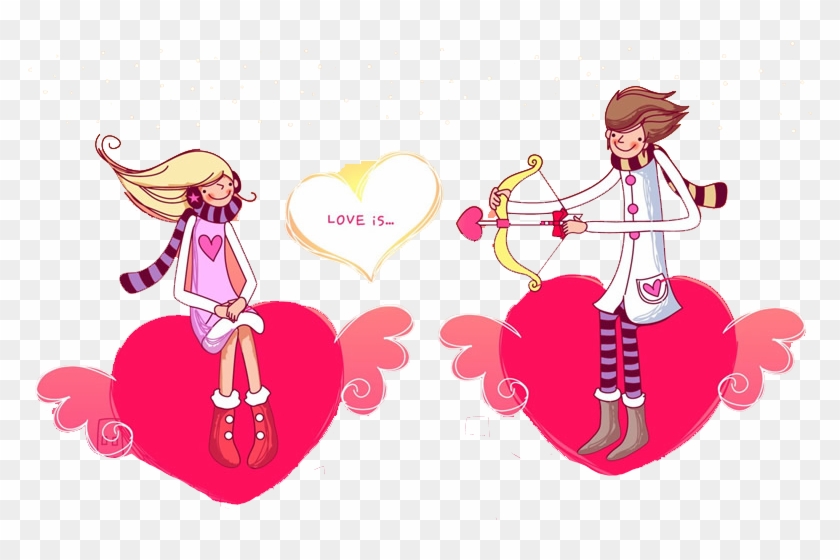 Valentines Day Cupid Couple - Valentines Day Cupid Couple #494713