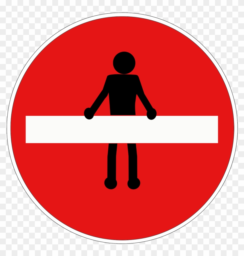 Stick Figure Road Sign Png Image - Traffic Sign #494791