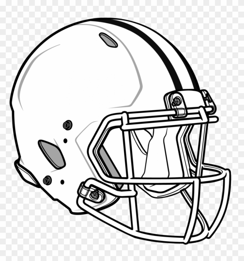Free Football - Drawing Of A Football Helmet #494824