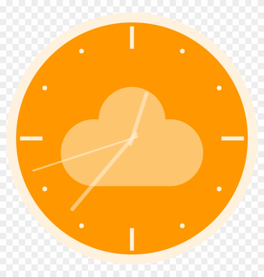 Orange - Quartz Clock #494971