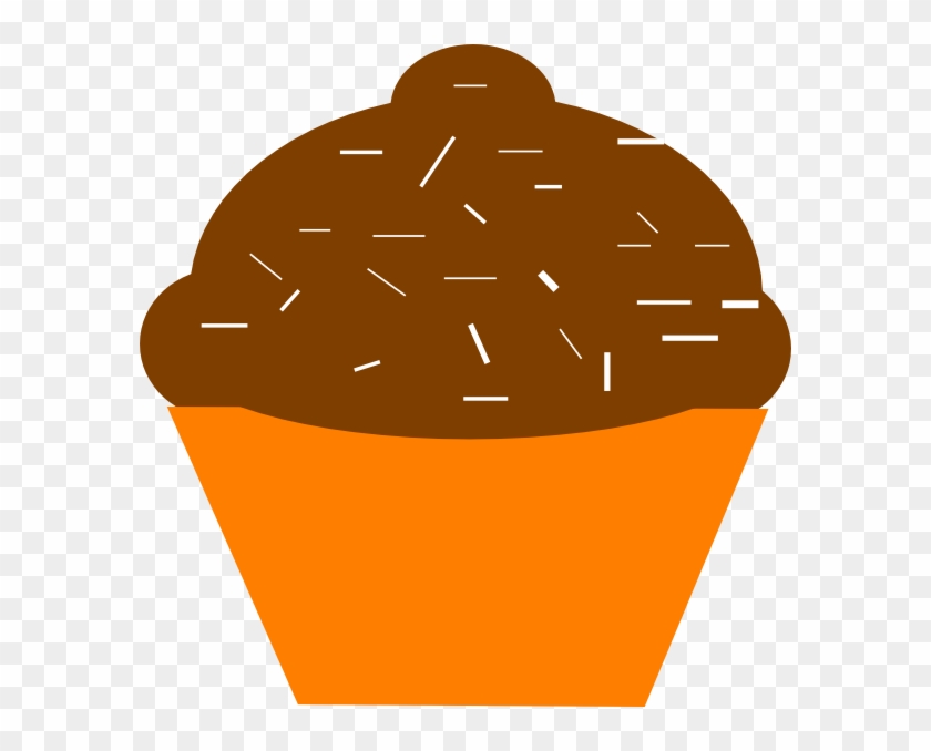 Com Cartoon Chocolate Cupcake - Orange Cupcake Clipart #494990