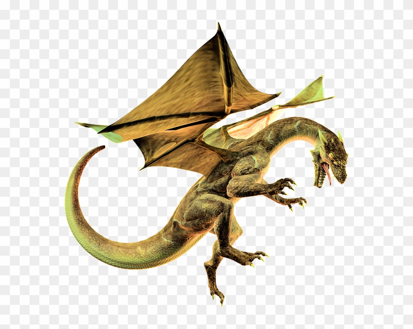 Fantasy Dragon Transparent Png - Yellow Dragon Png #495209