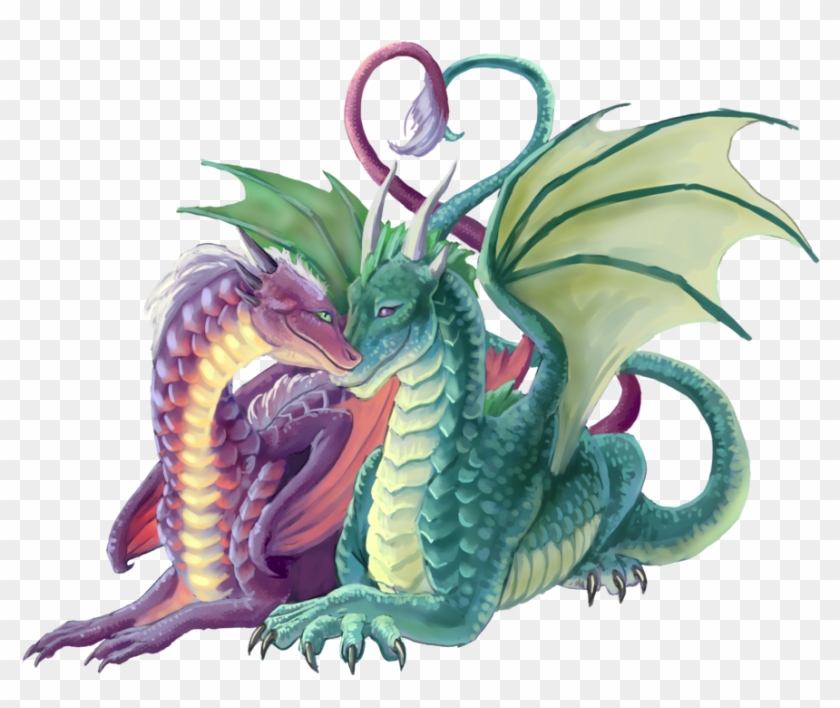 More Like Rainbow Dragon 2 By - Male And Female Dragons Mating #495269