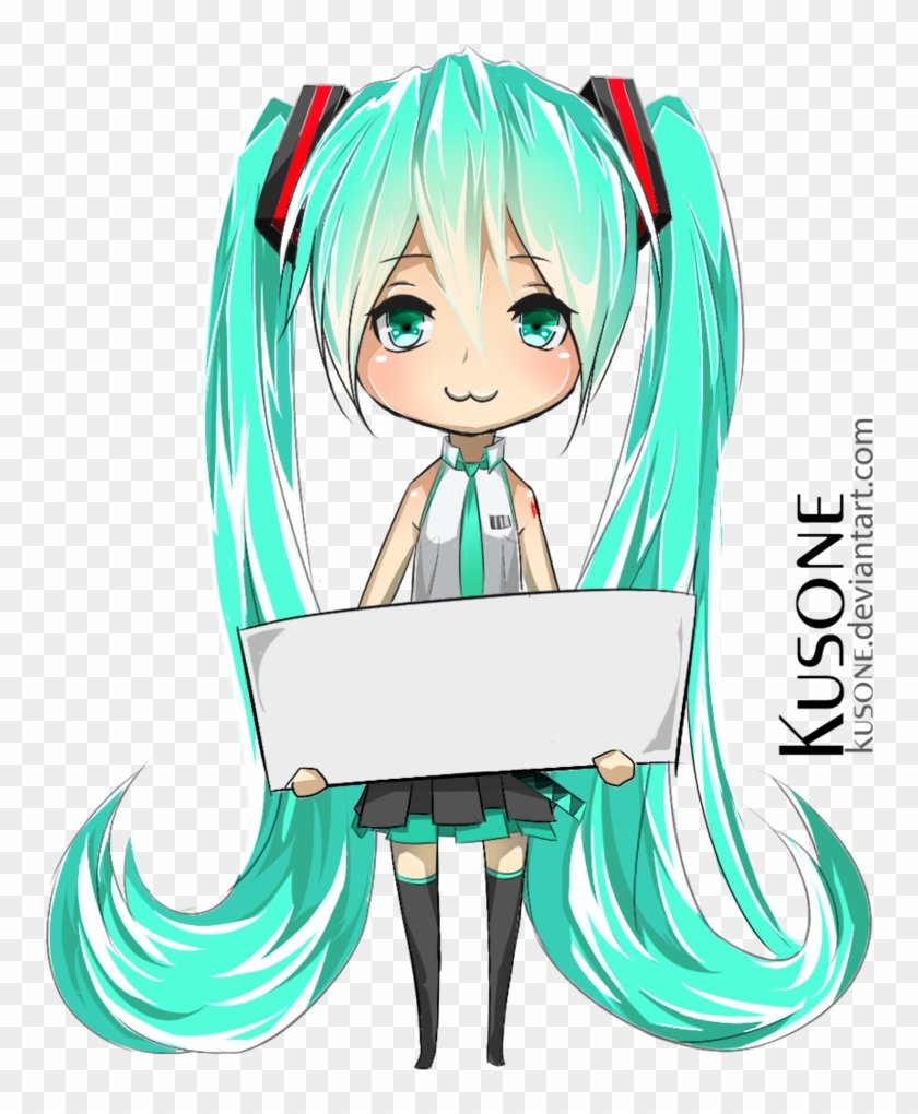 Hatsune Miku Sign Holder Free For Use By Kusone - Anime #495289