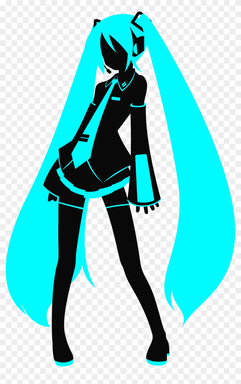 Vocaloid Minimalism Black By Carionto - Htsume Miku Png #495361