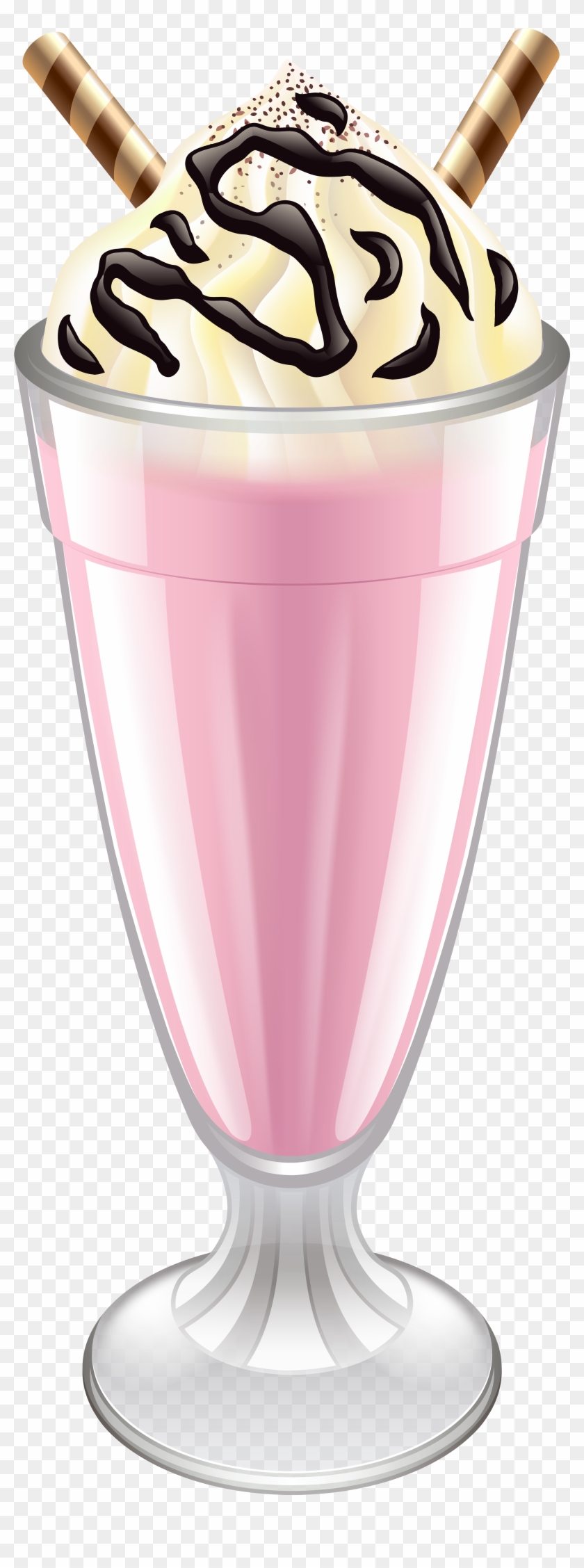 Pink Milk Shake Transparent Png Clip Art Image - Milkshake Clipart Png #495390