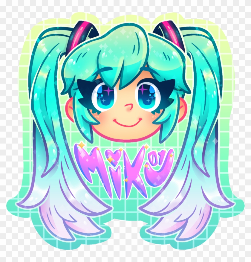 Cute Transparent Hatsune Miku I Made And Turned Into - Cartoon #495419