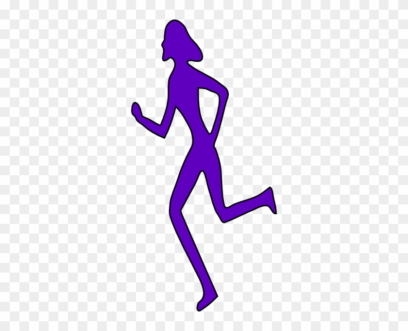 Purple Running Girl Clip Art At Clker - Clip Art #495774