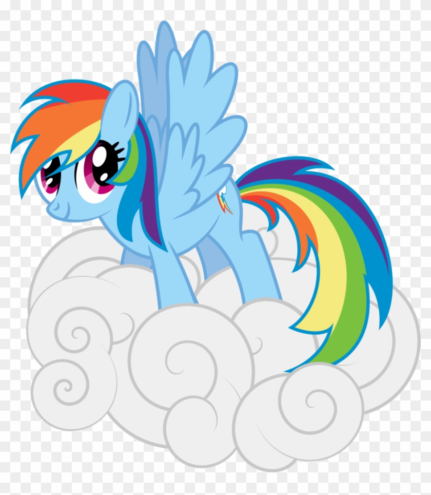 Rainbow On A Cloud By Rainbowrage12 Rainbow On A Cloud - Rainbow Dash On A Cloud #495844