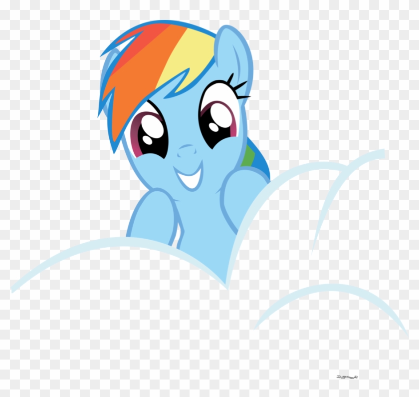 Rainbow Dash Cloud Peek 5k X 5k By Thu - Little Pony Friendship Is Magic #495893