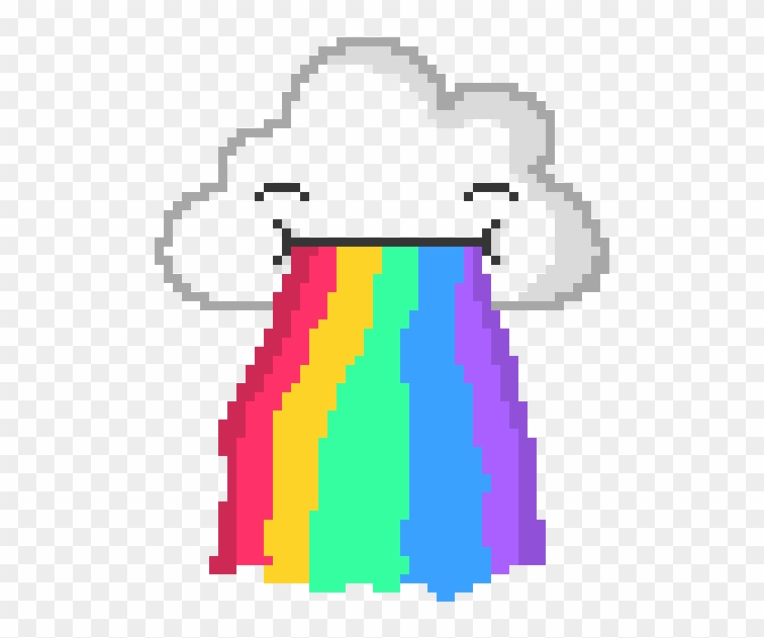 Rainbow Puking Cloud - Pixel Art #495925