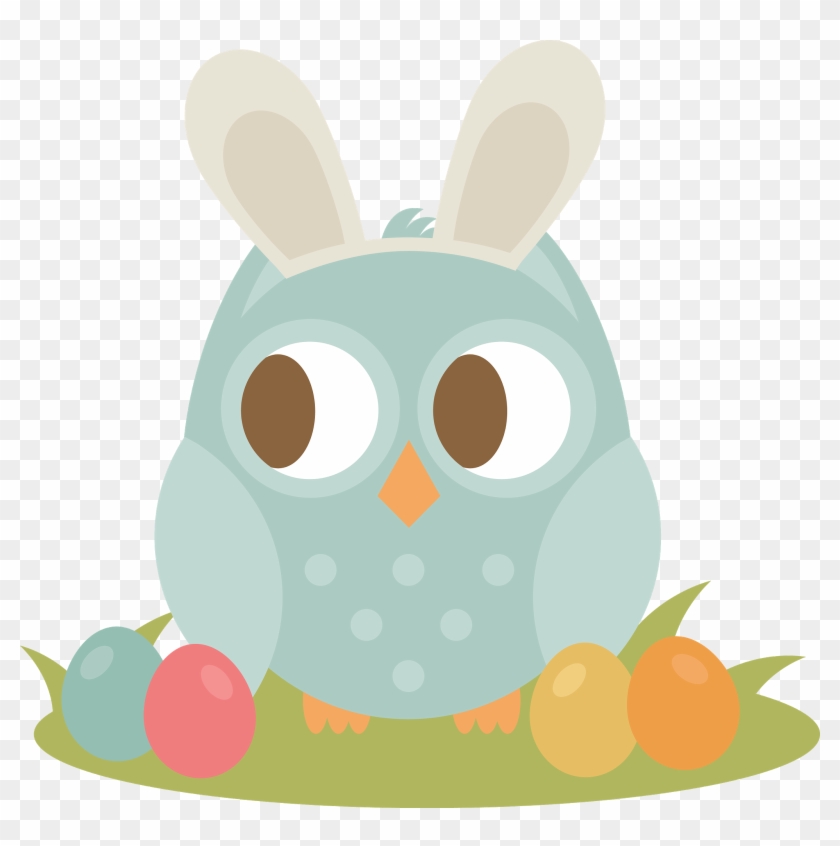 Easter Bunny Owl Clip Art - Easter Bunny Owl Clip Art #496062