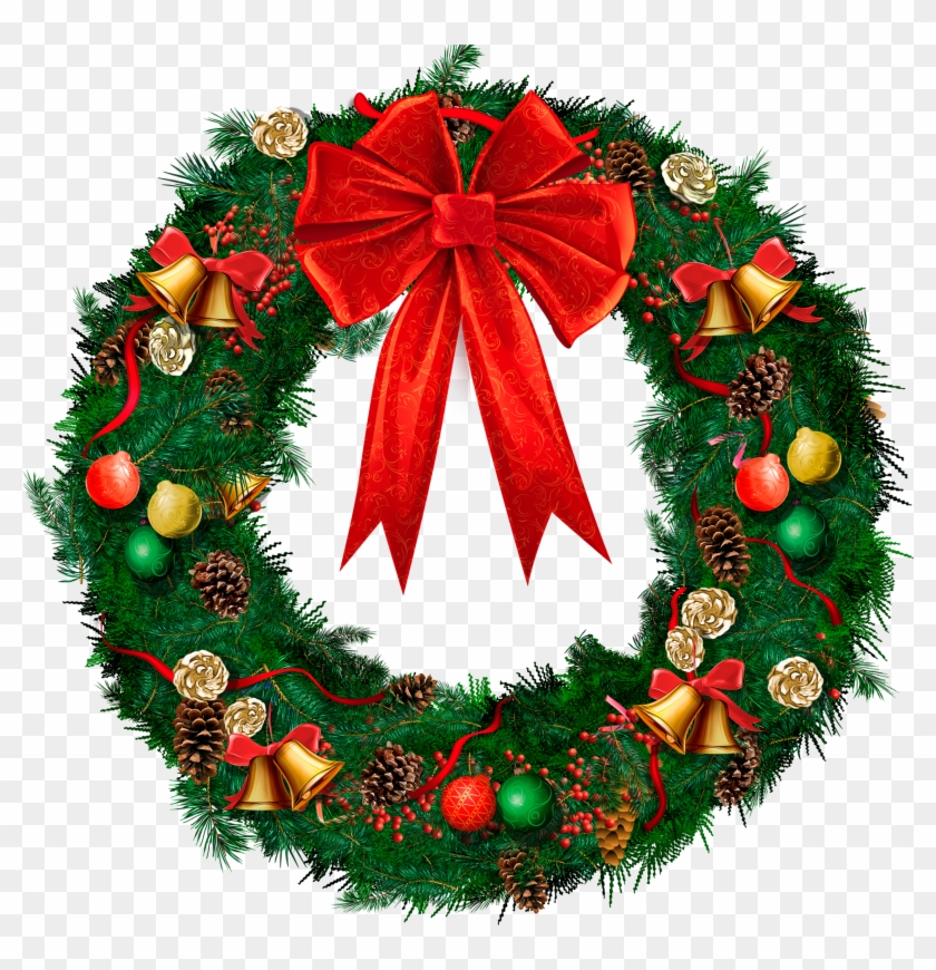 Christmas Wreath Clipart Diy Print Photograph Instant - Christmas Wreath No Background #496294