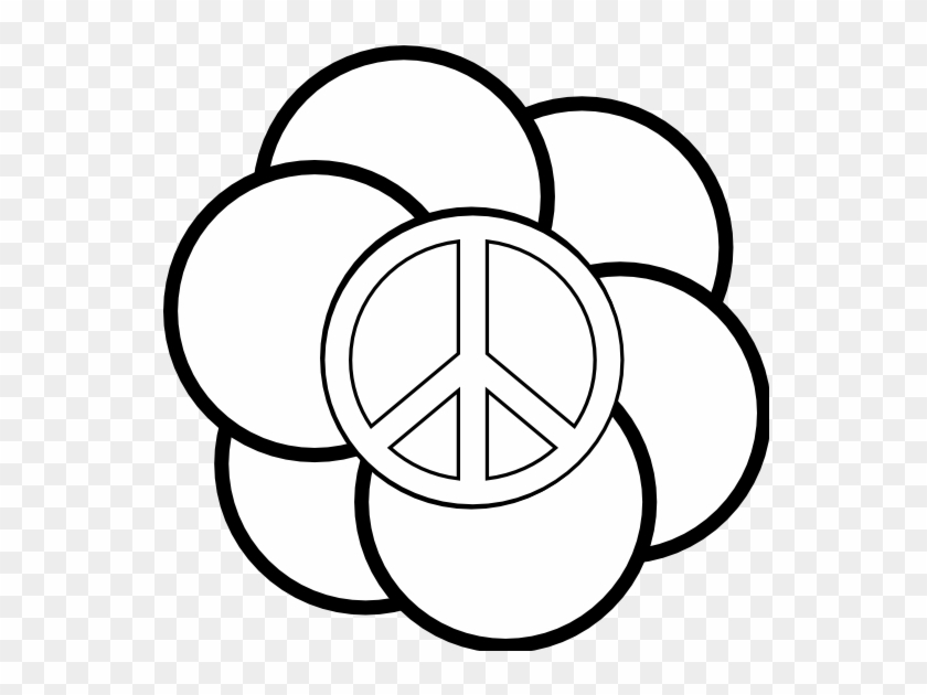 Black Peace Sign Clip Art - Peace Symbols #496521