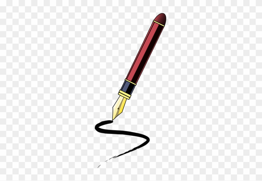 Czuł Końcówki Pióra Wektor Clipart - Ink Pen Clipart #496736