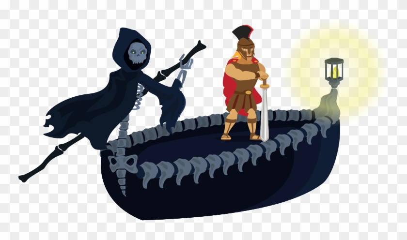 Achilles Has Entered The Underworld⚡ Drifts Along The - Cartoon #496809