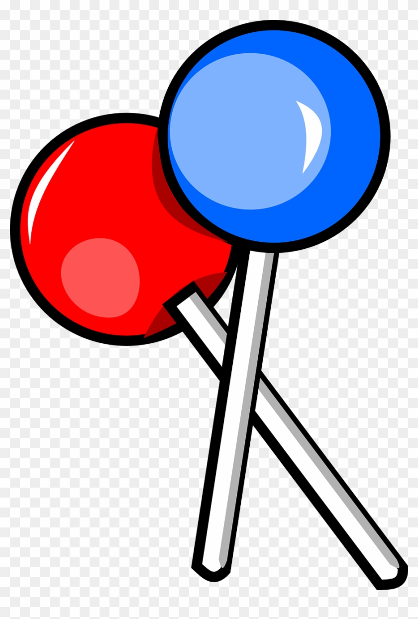 Free To Use Public Domain Lollipop Clip Art - Red And Blue Lollipops #496829