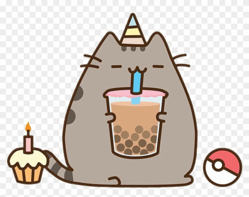 Pusheen Pusheencat Pusheenthecat Birthday - Pusheen Cat Bubble Tea #496872