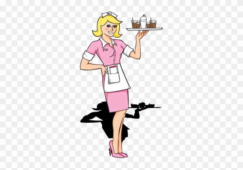 50's Diner Waitress Clipart #496990