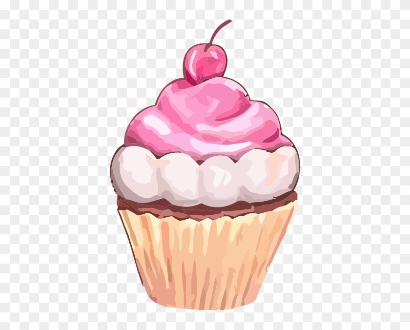 Free Pink Cupcake Clip Art - Cupcake Clipart #497033
