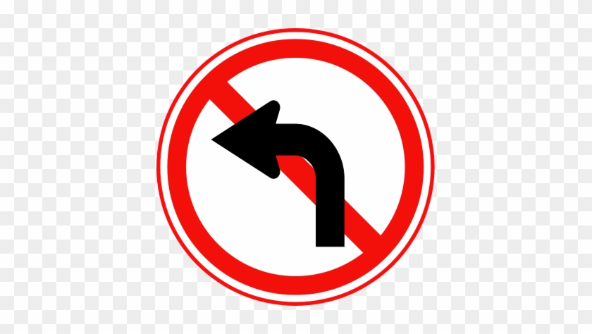 Korean Traffic Sign - Traffic Signs No Left Turn #497410