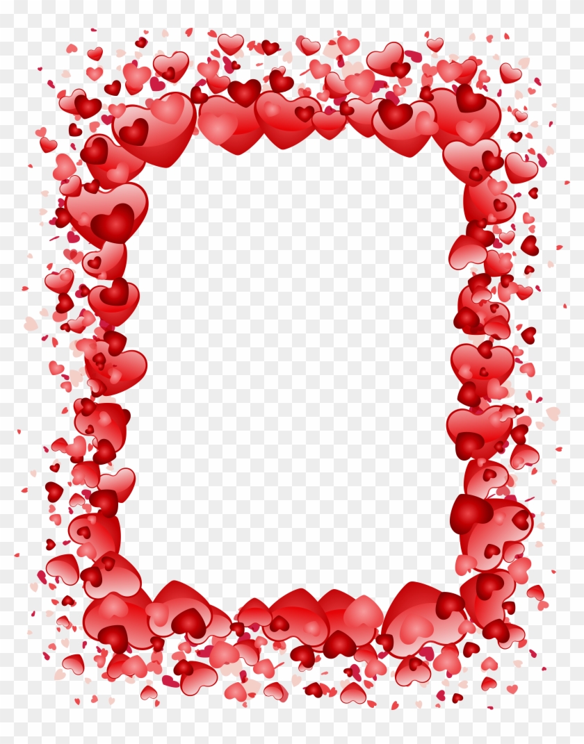 Valentine's Day Hearts Border Transparent Png Clip - Valentine's Day Hearts Border Transparent Png Clip #497474