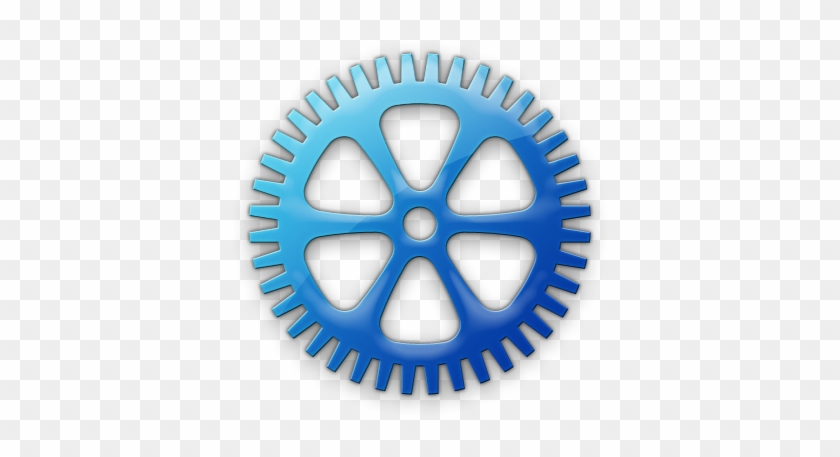 Blue Gear Icon Clipart - Wheel Gear Wood #497522