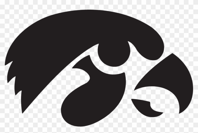 Iowa Hawkeyes Black Tigerhawk Logo - Iowa Hawkeye Logo Black #497590