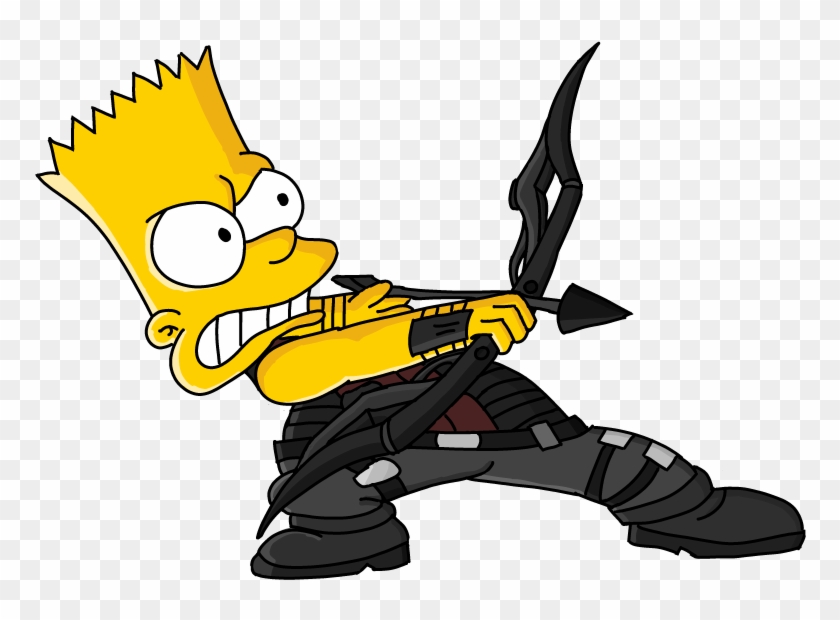 Bart Simpson As Hawkeye By Abixa - Bart Simpson Png #497609