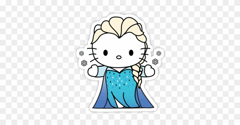 Frozen, Hello Kitty, And Original Image - Hello Kitty Elsa Coloring Pages #497924