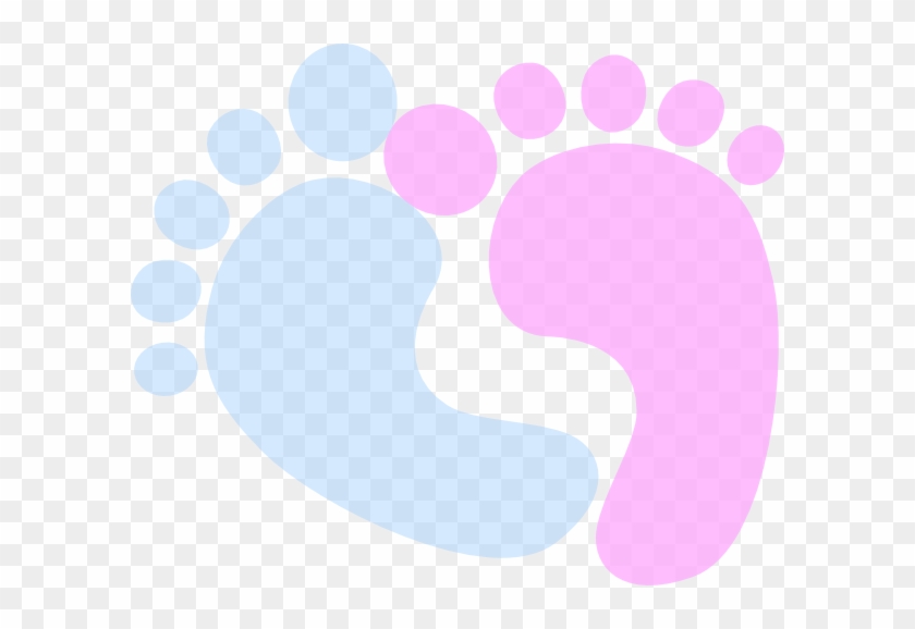 Blue Baby Feet Clip Art - Baby Feet Blue And Pink #498196