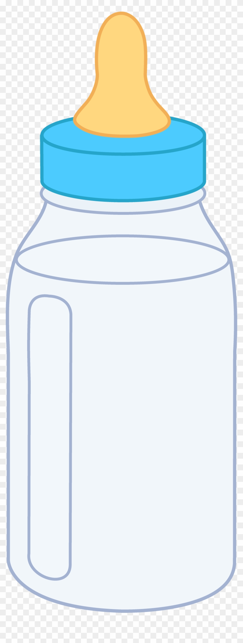 Blue Baby Bottle Clipart - Baby Bottle Graphic Transparent Background #498237