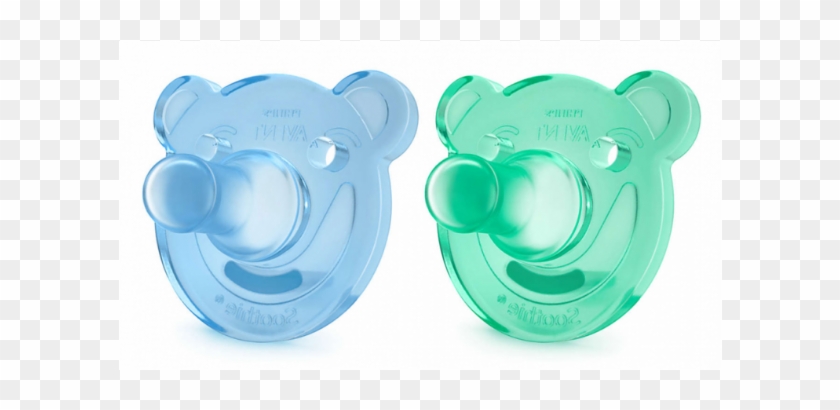 Philips Avent Soothie Orthodontic Soother All Silicone, - Avent Pacifier, Soothie, Shapes, 0-3 Months - 2 Pacifiers #498340