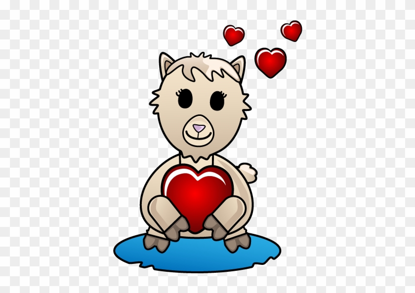 Alpaca Heart Facebook Sticker - Heart #498365