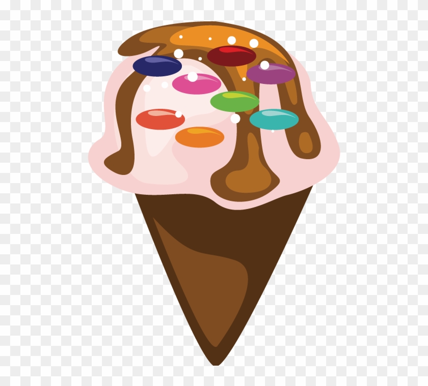 Ice Cream Cone Icing Cupcake - Ice Cream Cone Icing Cupcake #498381