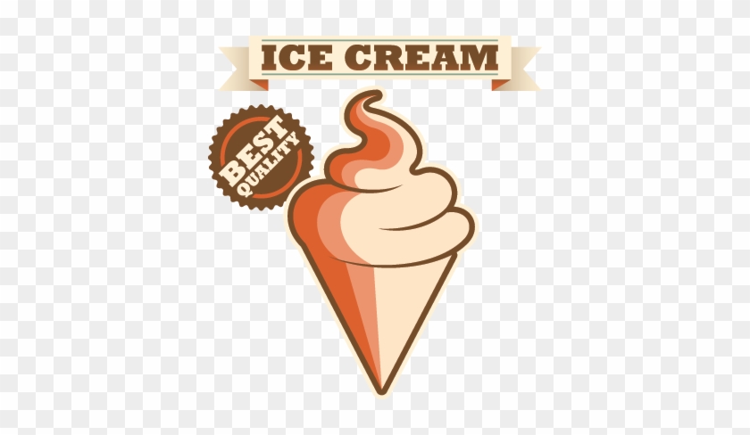 Advertising Ice Cream Sign Decal - Black 16" Decorative Fan Decoration #498407