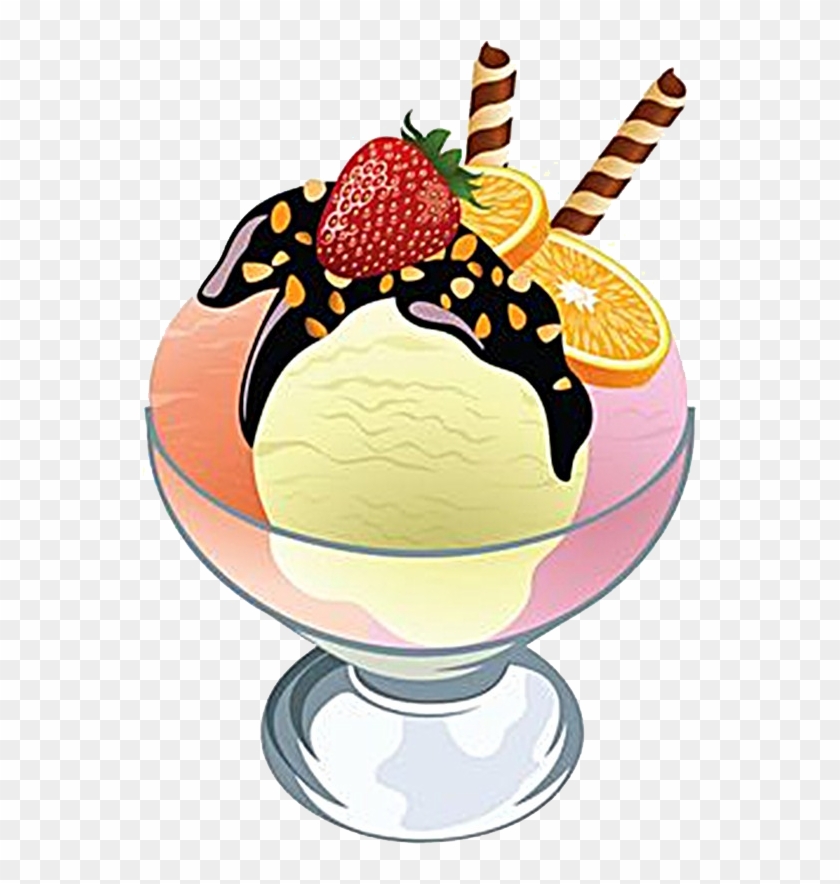 Ice Cream Desserts Png Image Background - Ice Cream In Cup Clip Art #498417