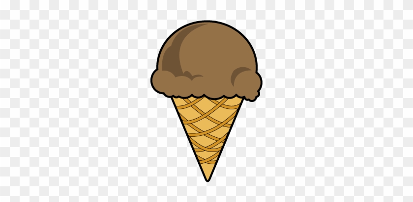 Chocolate Icecream - Ice Cream Cone #498430