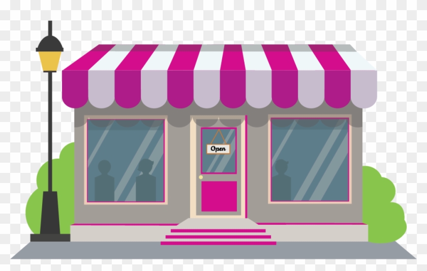 Illustration Of Storefront Graphic - Store Front Images Cartoon - Free  Transparent PNG Clipart Images Download