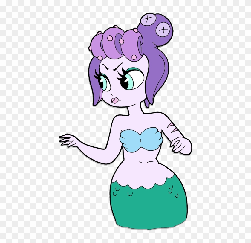 Cala Maria Is A Giant, Lavender-skinned Mermaid With - Cuphead Cala Maria #498729