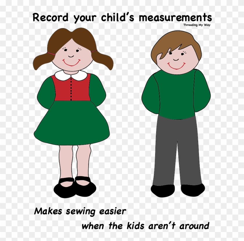 Record Measurements For Your Child On This Handy Template - Clip Art Boy And Girl #498805