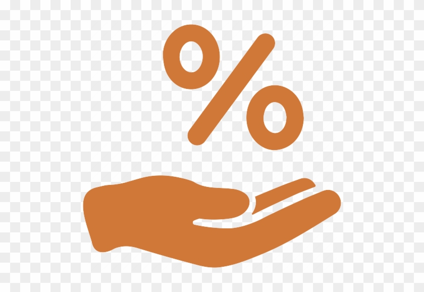 Clients In A Panic About The Cost Of Health Benefits - Hand With Percent Icon #498806