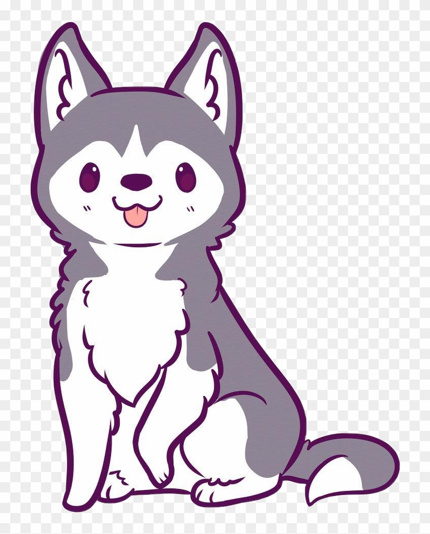 Kawaii Puppy Husky Freetoedit - Kawaii Husky Drawing #498995