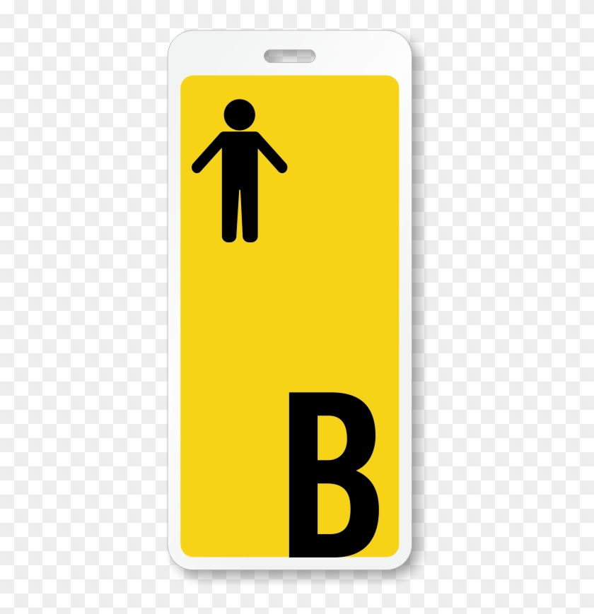 Boy Restroom Hall Pass Id With Symbol - Sign #499028
