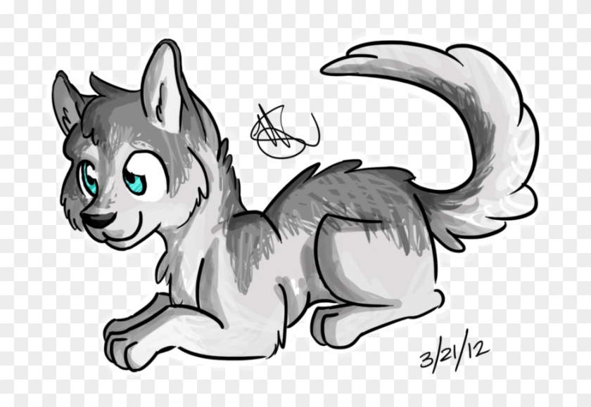 Large Size Of Drawing - Cute Drawing Of Husky - Free Transparent PNG ...