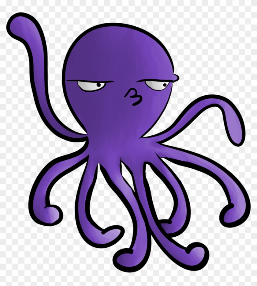 Purple Octopus Clipart - Purple Octopus Transparent #499144