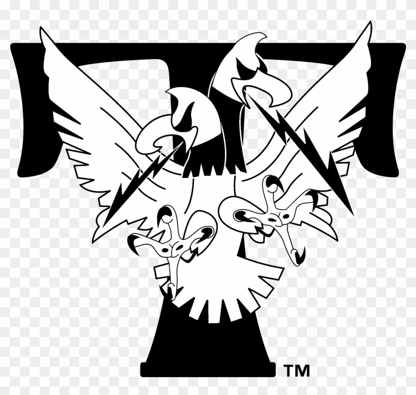 Trenton Thunder Logo Black And White - Illustration #499222