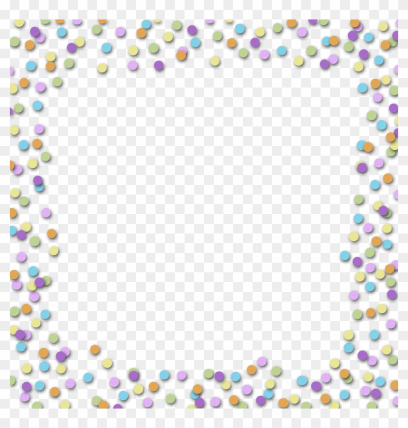 Party Confetti Borders Clipart Commercial Use Clip - Transparent Background Confetti Border #499245