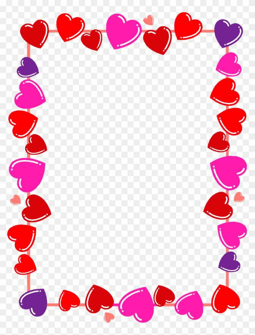 Interesting Valentines Clip Art Hdq Images Collection - Heart Border Design #499249
