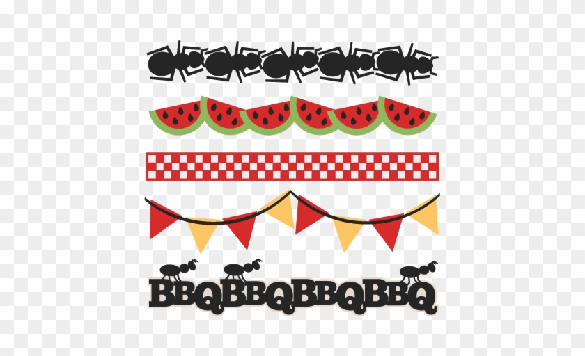 Bbq Borders Svg Scrapbook Cut File Cute Clipart Files - Bbq Border Clip .....